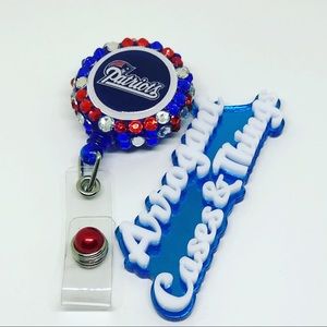 Handmade Patriots Badge Reel